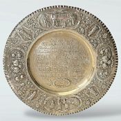 Prächtiger jüdischer Sederteller in Silber