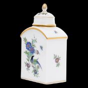Meissen, Teedose mit Vogelmotiv