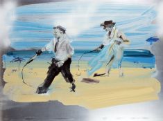 Köster, Matthias:  Am Strand (Szene aus Fellinis "Achteinhalb") 