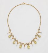 Girlandencollier mit Chrysoberyllen