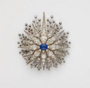 Victorianische Trembleuse mit Burma Saphir