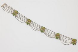 Jugendstil-Halsband mit Fensteremail