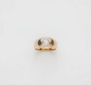 Herren-Bandring mit Diamantsolitär