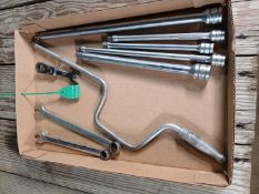 ASSORTED SNAP-ON EXTENSIONS & TOOLS