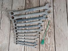 11pc SNAP-ON FLAT METRIC WRENCH SET