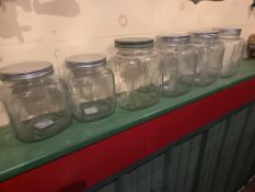 6 glass containers