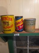 3 vintage cans