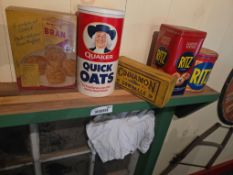 5 Assorted tins and boxes