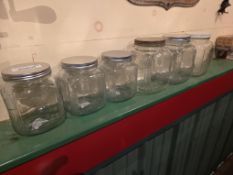6 glass containers