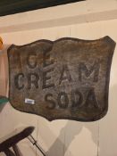 ICE CREAM SODA sign