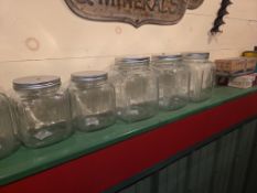 6 glass containers