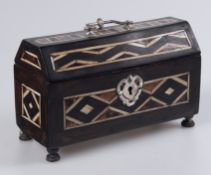 Chest in carey and silver fittings with wooden core. Novo-Hispanic work. Mexico. 18th century.