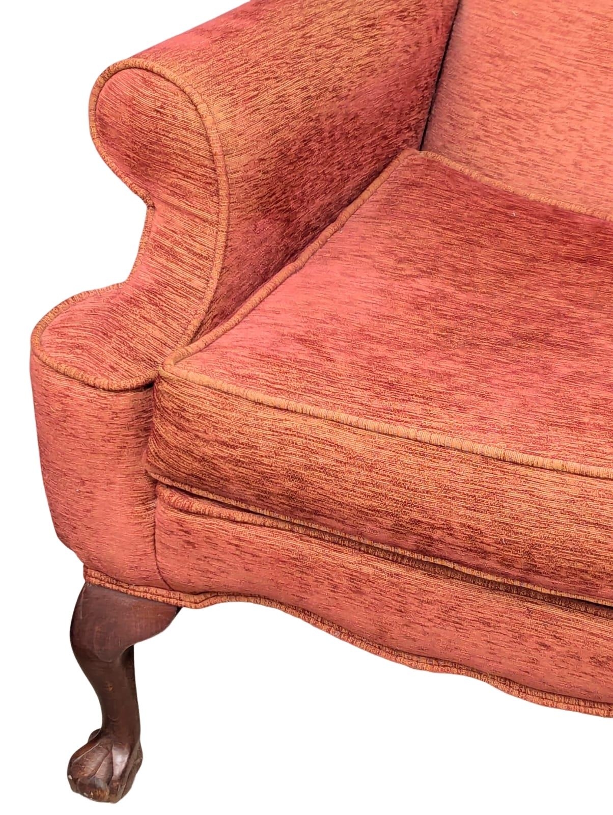 A pair of large Georgian style wingback armchairs. 82x120cm. 3 - Image 2 of 4