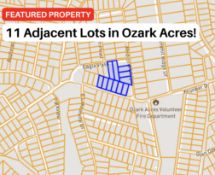 Build on 11 Adjacent Lots in the Arkansas Ozarks!