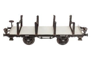 Märklin Rungenwagen 1938, Spur 1, HL, LS und gealterter Lack, L 24,5, sonst noch Z 2