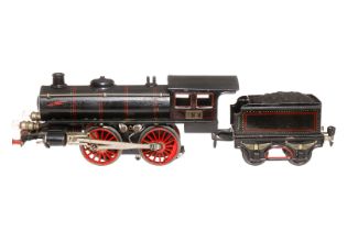 Märklin B-Dampflok R 13041, Spur 1, elektr., schwarz, mit Tender und 2 el. bel. Stirnlampen, Dom