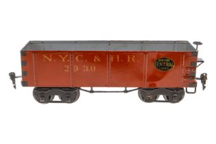 Märklin amerik. Hochbordwagen 2930, Spur 1, HL, LS und gealterter Lack, L 28, sonst noch Z 2
