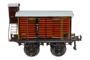 Bing ged. Güterwagen 120, Spur 1, CL, mit BRHh und 2 ST, LS und Alterungsspuren, L 15, sonst noch