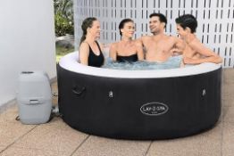 RRP £370 - LAY-Z SPA MIAMI 2/4 PERSON HOTTUB WITH EU PLUG - 1.80 m x 66 cm