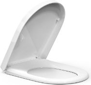 RRP £34.99 - Soft Close Toilet Seat with Quick Release, Simple Top Fixing, Toilet Seats White with