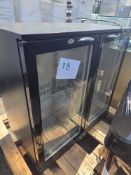 Black Under Counter Display Refrigerator Damaged Inside See Pictures