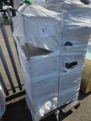 2 Rolling Tray Trolleys And An Assortment Of Catering Products.