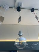 RRP £20 - Ceiling Hanging Light With Glass Shade