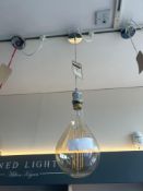 RRP £30 - Ceiling Hanging Light With Glass Shade