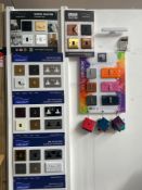 Contents of wall to include wall sockets and switches