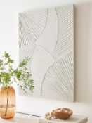 RRP £30 - Michelle Keegan Home Raked Hand Paint Capped Canvas 60x80cm