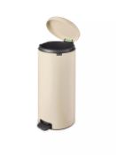 RRP £79 - Brabantia 30-Litre NewIcon Pedal Bin in Beige