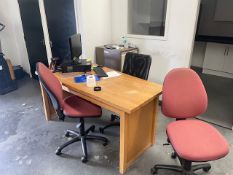 Contents of office/desk to include computer and monitor etc