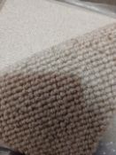 Grade B, 1.4m length, 4m width, Heavy Domestic, Tufted Loop, 100% Wool, Cream & brown