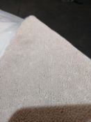 Grade B, 6.7m length, 5m width, 80% Wool, 10% Nylon, 10% Meltbond polyester. Heavy domestic, White