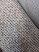 Grade B, 2.95m length, 4m width, Heavy Domestic, Tufted Loop, 100% Wool, Cream & brown