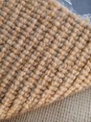 Grade B, 3.35m length, 5m width, Heavy Domestic, Tufted Loop, 100% Wool, Caramel beige