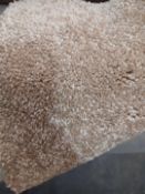 Grade B, 2.7m length, 5m width, 100% Polyester. Tufted. Heavy domestic., Light brown