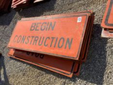 Sack of Misc. Road Construction Signs