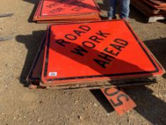 Sack of Misc. Road Construction Signs
