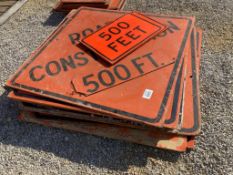 Sack of Misc. Road Construction Signs