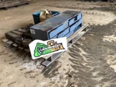 Pallet of Misc. Hydraulic Hose Crimper Dies W, Storage bin