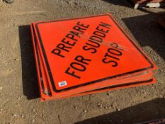 Sack of Misc. Road Construction Signs