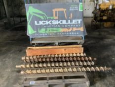 Pallet of Auger Bits and Drill Stem