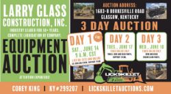 Larry Glass Construction Auction Live
