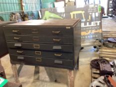 Tool Cabinet W/ Misc. Lathe Cutting Tools
