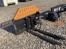 Skid Steer Pallet Fork Hydraulic Adjustable