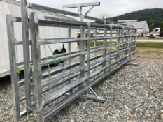 24ft X 6ft Galvanized Free Standing Corral Panels