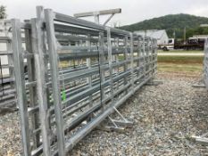 24ft X 6ft Galvanized Free Standing Corral Panels