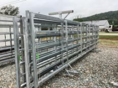 24ft X 6ft Galvanized Free Standing Corral Panels