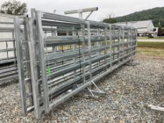 24ft X 6ft Galvanized Free Standing Corral Panels